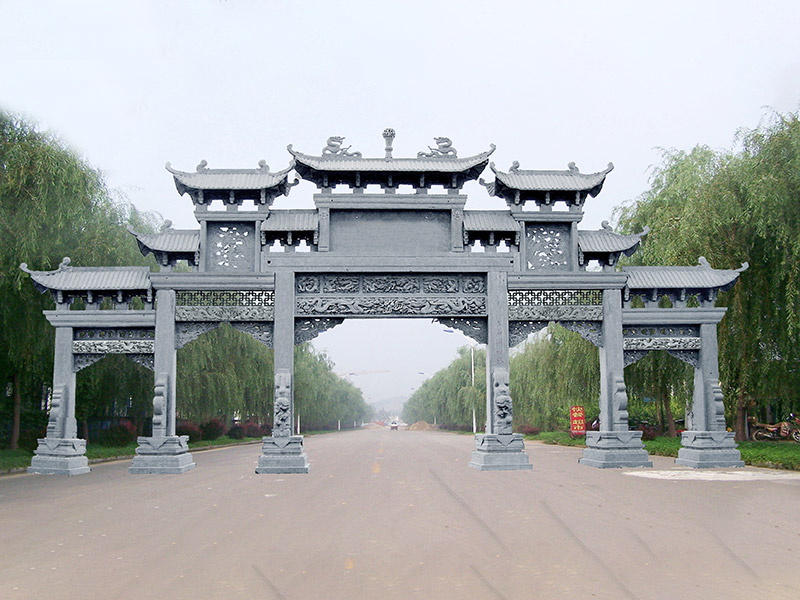 村口青石五門石牌坊